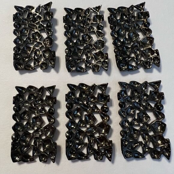 Jewelry Making Supplies bundle of 6 Metal Dark Gray/Sparkle 1 X 2” NWOT - Picture 2 of 8